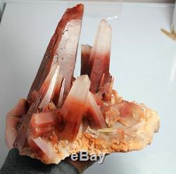 3071g A+ Rare Natural New find Red Quartz Crystal Cluster Specimen Reiki Wicca