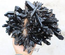 3080g natural beautiful black quartz crystal cluster tibetan specimen