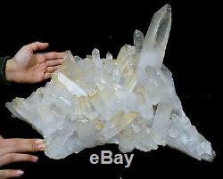 31.6lb New Find NATURAL White Clear Quartz Crystal Cluster Mineral Specimen