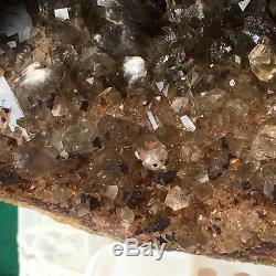 31.7LB Natural Smokey Citrine Quartz Cluster Mineral Crystal Healing ZX4280-6