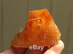 312g Excellent Orange Scheelite Crystal Clusters with Quartz