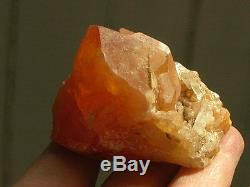 312g Excellent Orange Scheelite Crystal Clusters with Quartz