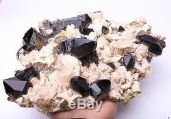 3145g Natural Rare Beautiful Black QUARTZ Crystal Cluster Mineral Specimen