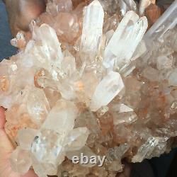 3175g Large Natural Clear Pink Quartz Crystal Cluster Rough Healing Specimen