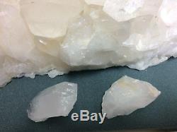 32 Lb Large Natural Clear White Quartz Crystal Cluster Points