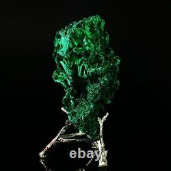 325g Natural Malachite Cluster Quartz Crystal Mineral Specimen Cat Eye Gift