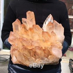 33.22LB Natural cluster Mineral specimen quartz crystal point healing AP4574