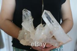 3350g Natural Beautiful Clear Quartz Crystal Cluster Tibetan Specimen #221