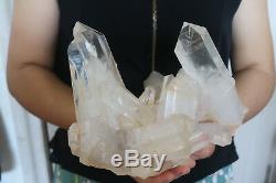 3350g Natural Beautiful Clear Quartz Crystal Cluster Tibetan Specimen #221