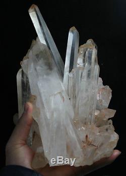 3386g AAA+++ Clear Natural White QUARTZ Crystal Cluster Specimen From Tibetan