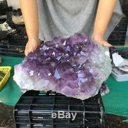 33LB Natural Amethyst Quartz Cluster Mineral Crystal Specimen Healing ZX4434
