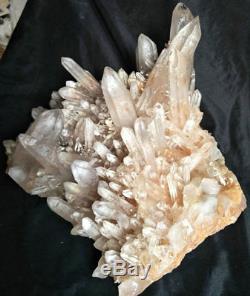 34.2LB Huge Natural Clear White Quartz Crystal Cluster Points Original Raw Stone