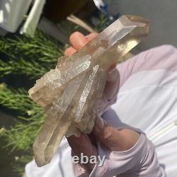 350GNatural and beautiful yellow quartz crystal cluster mineral sample Rar