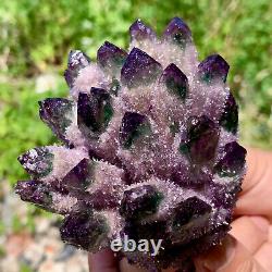 356G New Find PURPLE PhantomQuartz Crystal Cluster MineralSpecimen