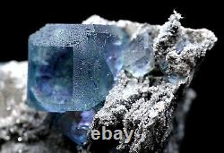 362g Green Blue FLUORITE Quartz Crystal Cluster Mineral Specimen