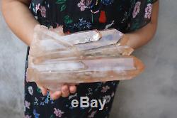 3640g Natural Beautiful Clear Smoke Quartz Crystal Cluster Tibetan Specimen #603