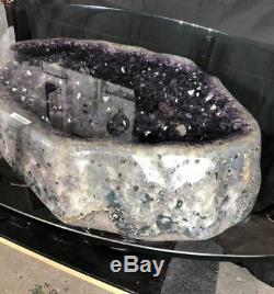 37 Amethyst Table Cathedral Geode Crystal Quartz Natural Cluster Specimen Br