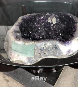 37 Amethyst Table Cathedral Geode Crystal Quartz Natural Cluster Specimen Br