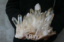 3740g(8.2LB) Natural Beautiful Clear Quartz Crystal Cluster Tibetan Specimen