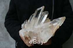 3740g(8.2LB) Natural Beautiful Clear Quartz Crystal Cluster Tibetan Specimen