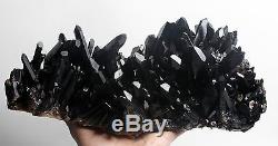 3750g Clear Natural Beautiful Black QUARTZ Crystal Cluster Specimen
