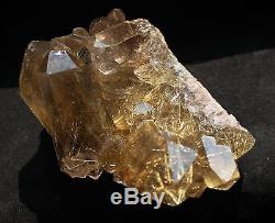 382g New Find NATURAL Clear Golden RUTILATED QUARTZ Crystal Cluster Specimen