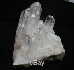 3867g Clear Natural White QUARTZ Crystal Cluster Mica Quartz Point specimen