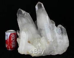 39.6lb AAA+++ Clear Natural White QUARTZ Crystal Cluster Specimen