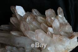 39.9LB HUGE NATURAL WHITE CLEAR QUARTZ CRYSTAL CLUSTER POINTS STONE from Tibetan