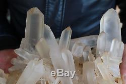 3900g Clear Natural Pretty QUARTZ Crystal Cluster Point Specimen & Madagascar b4