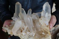 3900g Clear Natural Pretty QUARTZ Crystal Cluster Point Specimen & Madagascar b4