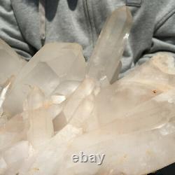 3930g Large Natural Clear White Quartz Crystal Cluster Rough Specimen Healing