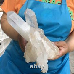 3LB Large Natural White Quartz Crystal Cluster Rough Specimen Healing Stone