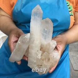 3LB Large Natural White Quartz Crystal Cluster Rough Specimen Healing Stone