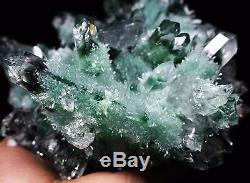 4.01lb New Find Green Phantom Quartz Crystal Cluster Mineral Specimen Healing