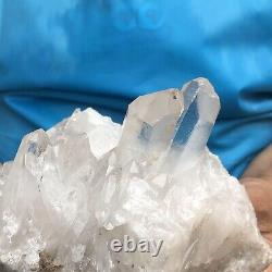 4.02LB Natural Transparent White Quartz Crystal Cluster SpecimenHealing 376