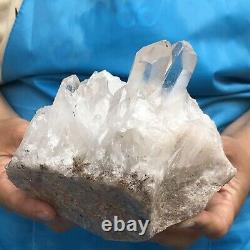 4.02LB Natural Transparent White Quartz Crystal Cluster SpecimenHealing 376