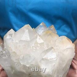4.04LB Natural White Clear Quartz Crystal Cluster Rough Healing Specimen