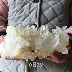 4.0lb Large Natural Clear White Quartz Crystal Cluster Rough Specimen Healing