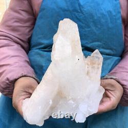 4.13LB Natural Transparent White Quartz Crystal Cluster Specimen Healing 1248