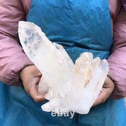4.13LB Natural Transparent White Quartz Crystal Cluster Specimen Healing 838