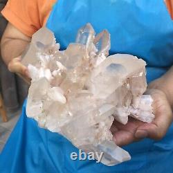 4.15LB Large Natural White Quartz Crystal Cluster Rough Specimen Healing Stone