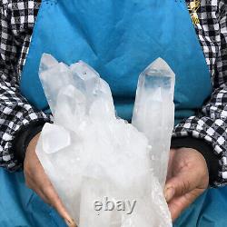 4.15LB Natural Transparent White Quartz Crystal Cluster Specimen Healing 1735