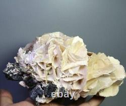 4.22lb Natural Cassiterite Symplesite & Black Crystal Cluster Mineral Specimen