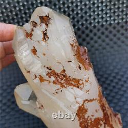 4.23LB Natural White Cluster Quartz Crystal with skeleton Double ends Healing #