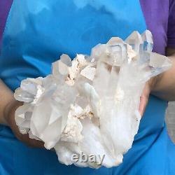 4.24LB Large Natural White Quartz Crystal Cluster Rough Specimen Healing Stone