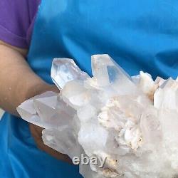 4.24LB Large Natural White Quartz Crystal Cluster Rough Specimen Healing Stone