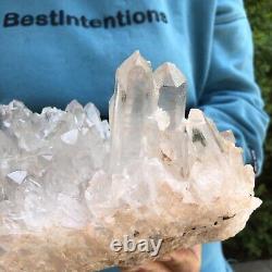 4.26LB Natural White Quartz Crystal Cluster Rough Specimen Healing Stone