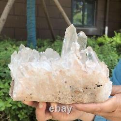 4.26LB Natural White Quartz Crystal Cluster Rough Specimen Healing Stone