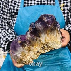 4.29LB Natural Amethyst Cluster Quartz Crystal Rare Mineral Specimen Heals 700